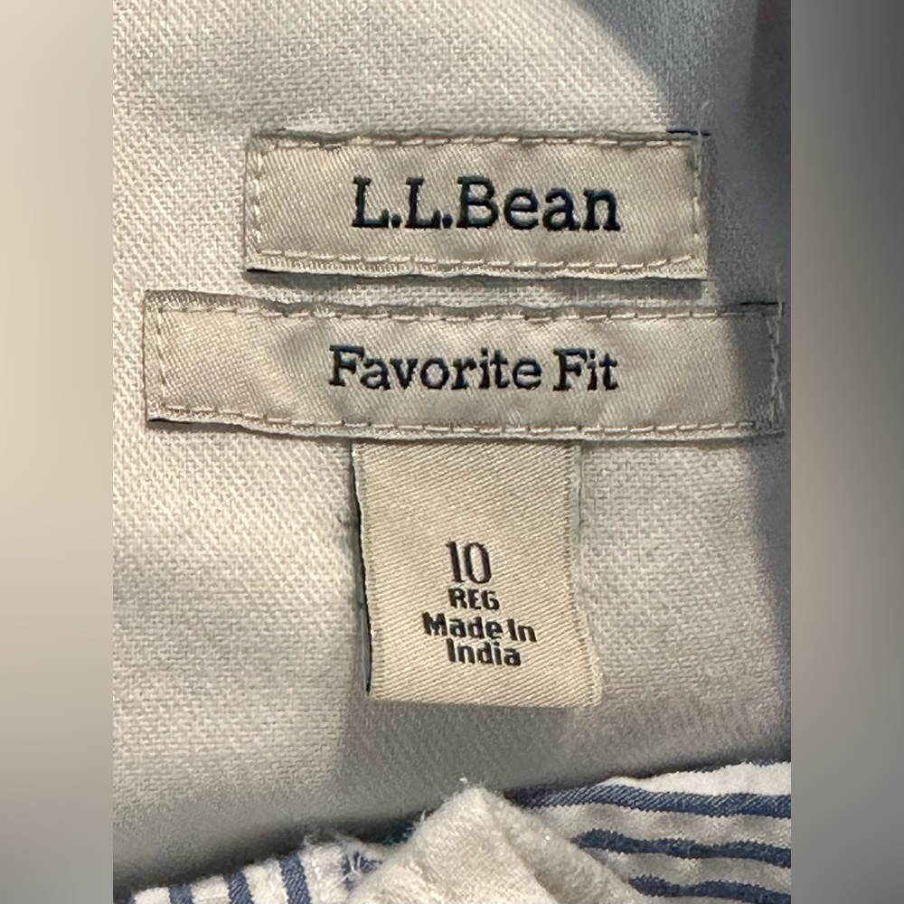 L.L. Bean Black & White Striped Women's Shorts - Picture 2 of 7
